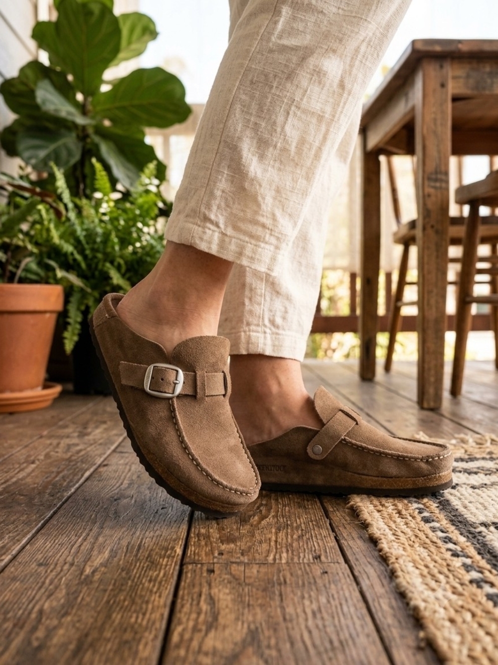 Authentic Birkenstock Buckley Suede Clogs / Mules